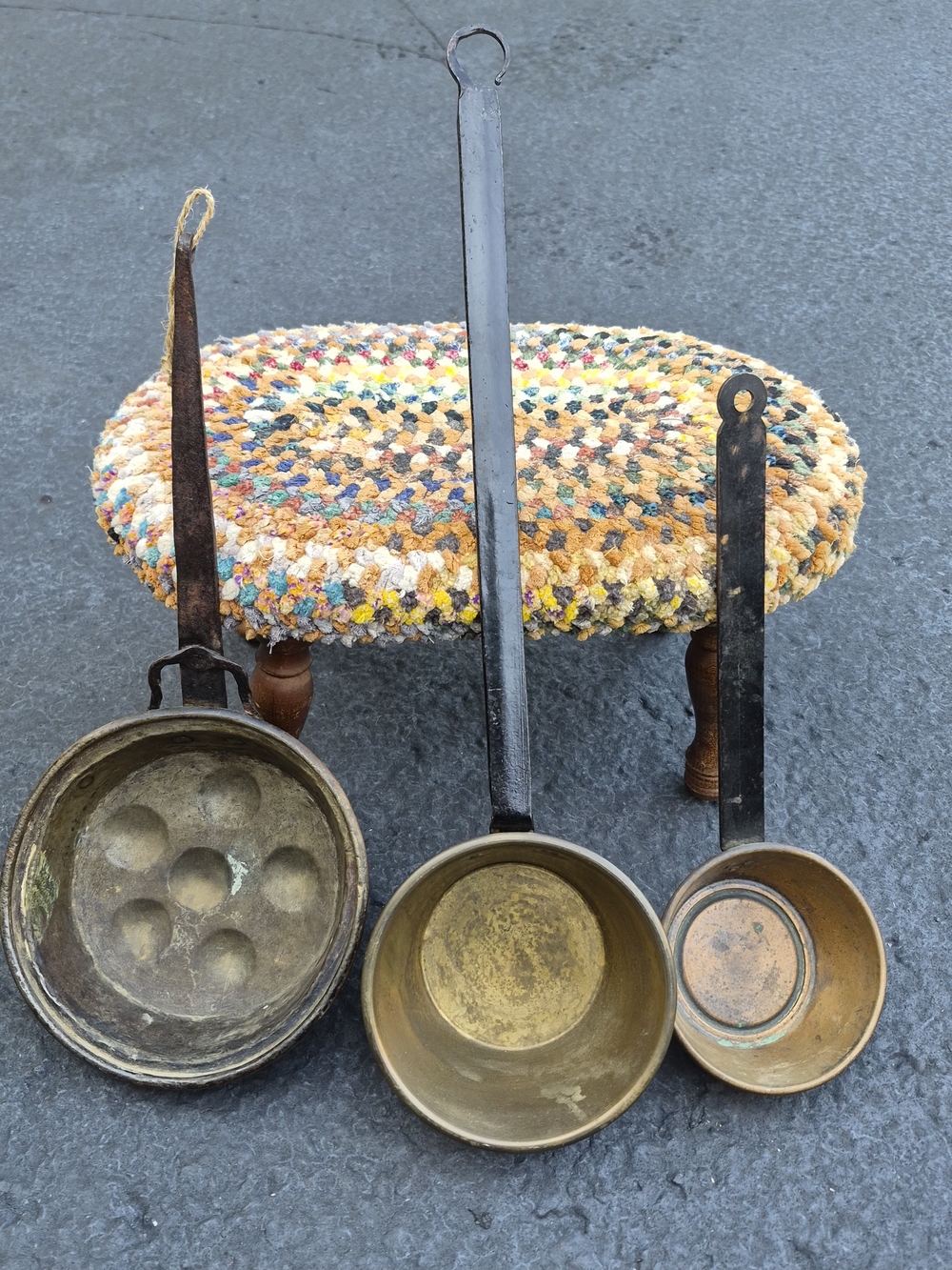 Antique Copper and Brass Kitchenware Set
